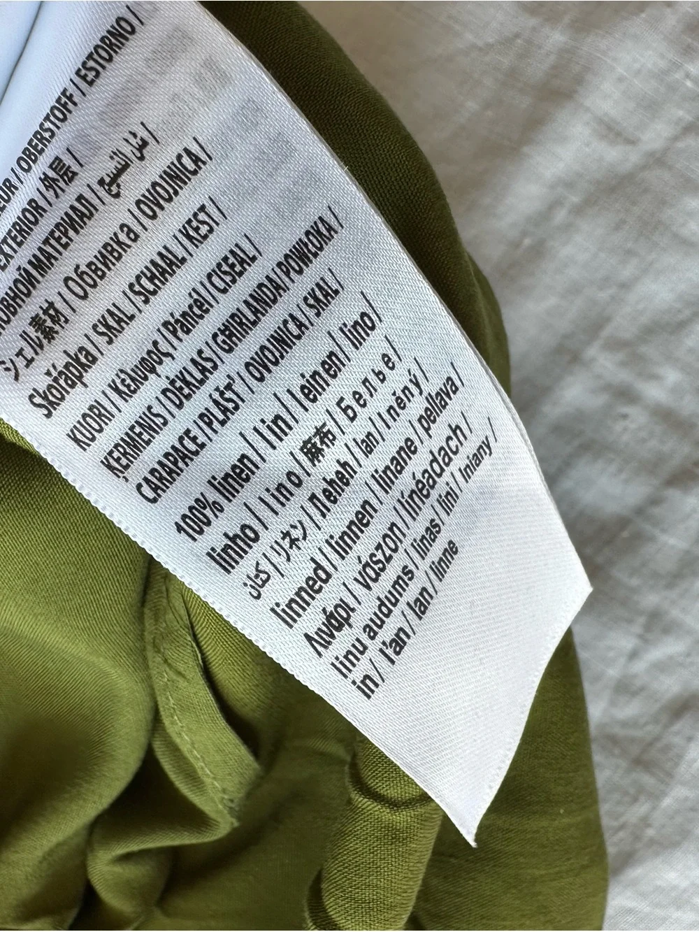 FARM Rio 100% Linen Olive Green Cutwork Midi Skirt - Picture 6 of 10